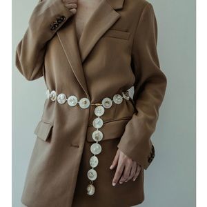 Anita Berisha most sculptural Mother Of Pearl Belt .